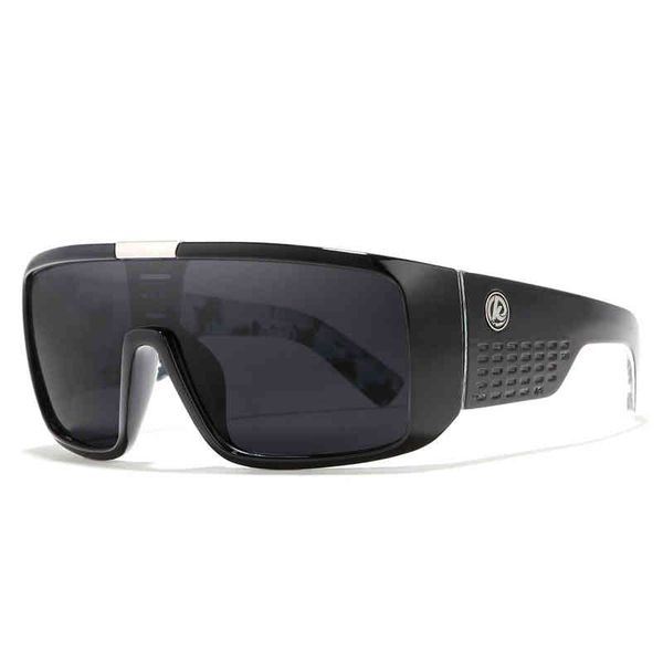 

kdeam 2022 digner men oversized polarized goggle sunglass sports one piece lens sun glass lent de sol safety, White;black