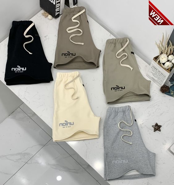 

50% off discount s spring / summer drawstring commuter shorts loose cotton high waist men's and women's capris factory direct sale, Black