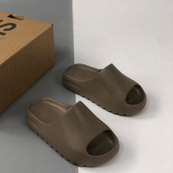 

slides slippers slides sandals women desert sand earth bone white pure resin slide outdoor slipper men designer eva rubber triple shoes w6kw, Black