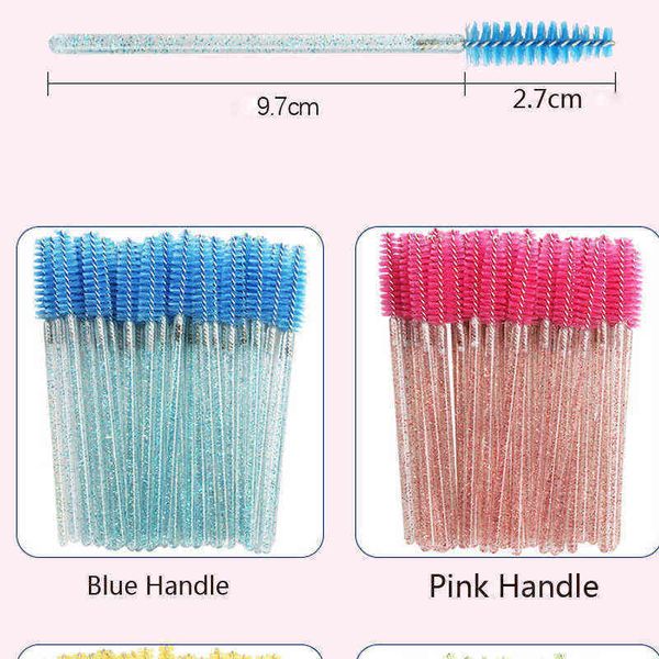 

pinceaux de maquillage professionnels outils beautÃ© brosses Ã cils en cristal peigne extension cils baguettes mascara 0308