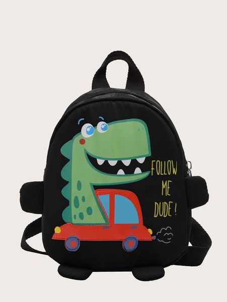 

kids cartoon dinosaur pattern backpack she