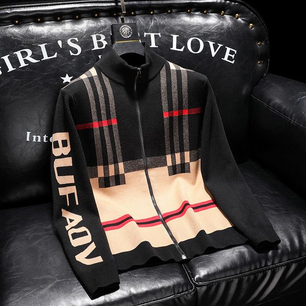 

men's jackets designer 21013 lily's spring and autumn cardigan knitted jacket is not out of stock, 4xl 5ner2022, Black;brown