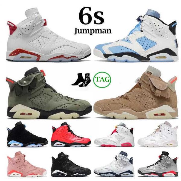 

2022 new men women 6s basketball shoes jumpman 6 red oreo unc white midnight navy british khaki olive black cat bordeaux bred tinker mens