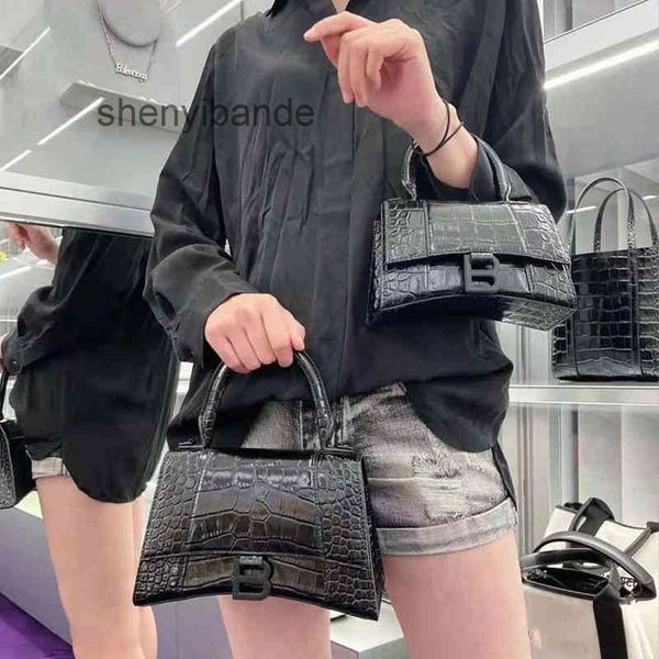 

bags balencigass designer women handbag women bags leather family b high version mini hourglass crocodile one shoulder diagonal hand nehu