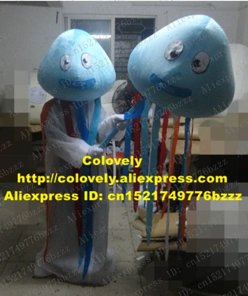 

mascot doll costume fancy blue jellyfish mascot costume mascotte medusa acaleph aurelia seajelly with big blue mouth happy face no.3582 free, Red;yellow