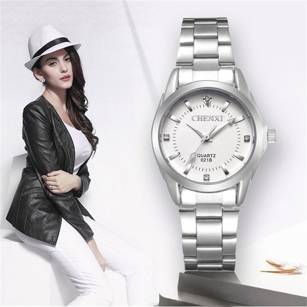

chenxi lady fashion watch women quartz watch women's wrist watches female dress clock xfcs relogio feminino 220409, Slivery;golden