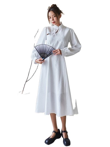 

dazy frog button detail textured dress 72dq#, Black;gray