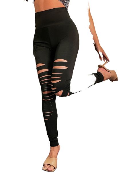 

wideband waist ladder cut out leggings f4kh#, White;black