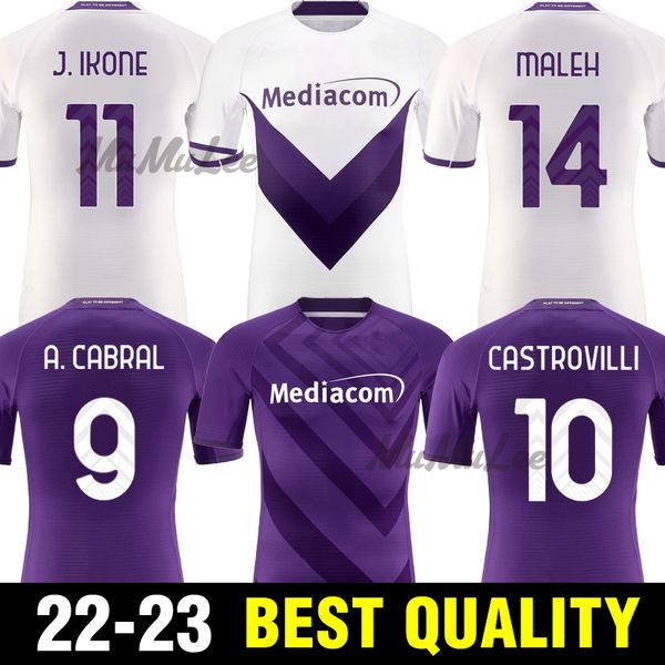 

2022 2023 fiorentina soccer jerseys jovic castrovilli j ikone callejon prince gonzalez 22 23 fiorentina football shirts vlahovic maillot de, Black;yellow