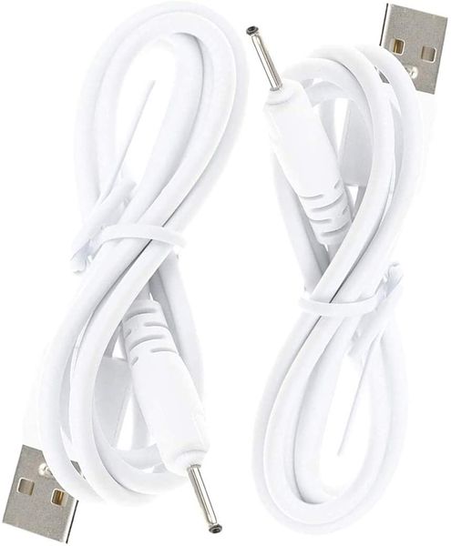 2 PACK DC 2,0 mm Kabel Klinke Ladegerät Port 100 cm USB Lade Ersatz Stromkabel kompatibel mit Beats Solo HD505 Kopfhörern