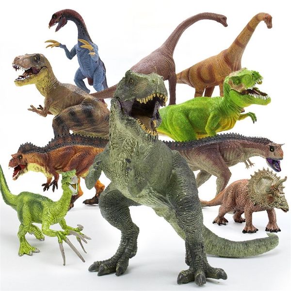 Dinosauro Tyrannosaurus Rex Parasaurolophus Spinosaurus Styracosaurus Plesiosaur Brachiosaurus Action Figure Toy Figurine di animali 220520