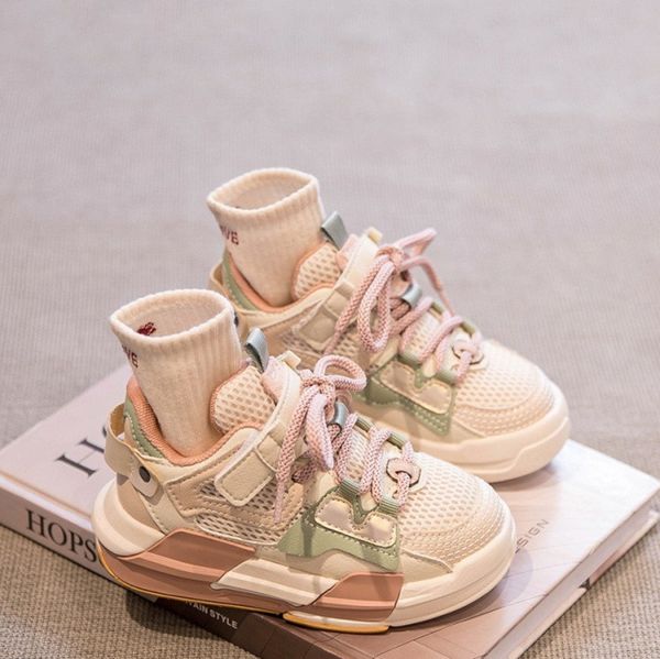 

infant kids sneakers basketball shoes dark mocha trainers edge glow volt gold high light smoke grey candy multicolor small big boy girl todd, Black
