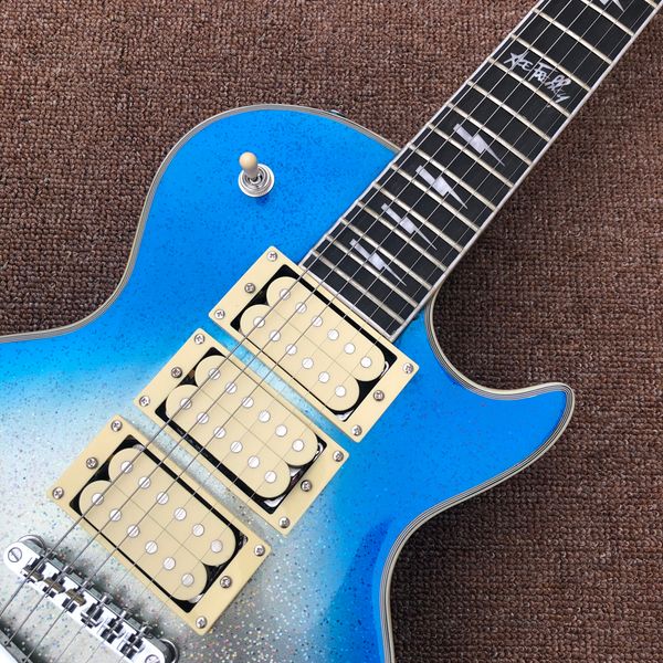 

electric guitar,silver powder,chrome hardware