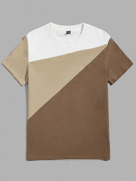 

men colorblock tee j25n#, White;black