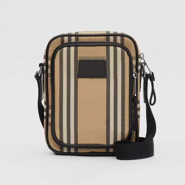 

crossbody bag plaid handbags shoulder bags mobile phone bags zipper wallet smooth leather trim adjustable mesh nylon strap retro handbag pur