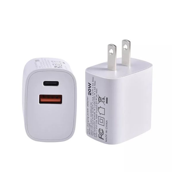 20 Вт быстрое настенное зарядное устройство USB-C Power Adapter US Plug Pd Cable для iPhone