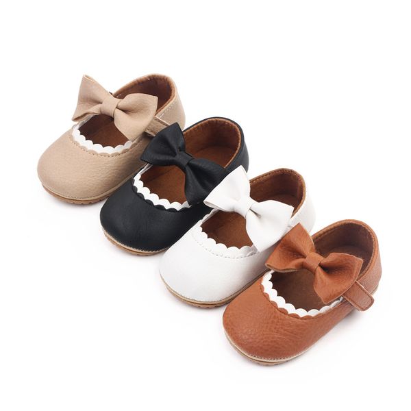 

Baby Girls Shoes Prewalker Girls First Walkers Newborn Autumn Toddlers Bow Girls Princess Shoes, Apricot