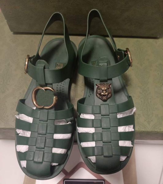 

622s621s sandals designer sandals jelly sandal transparent slippers women g slide men slipper flip flops luxury flat thick b, Black