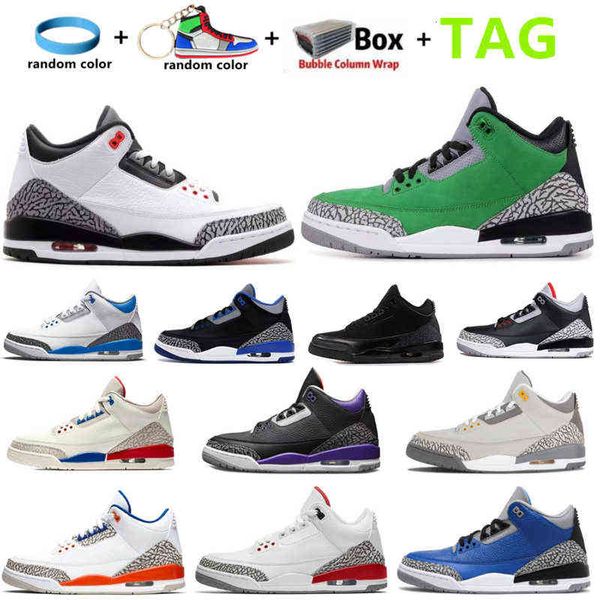 

2023 iii 3 men 3s basketball shoes cardinal red pine green racer blue cool grey man sport sneakers trainers black cement true
