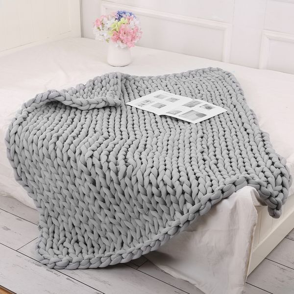 

60x60cm soft thick thread knitted blanket weaving pgraphy props
