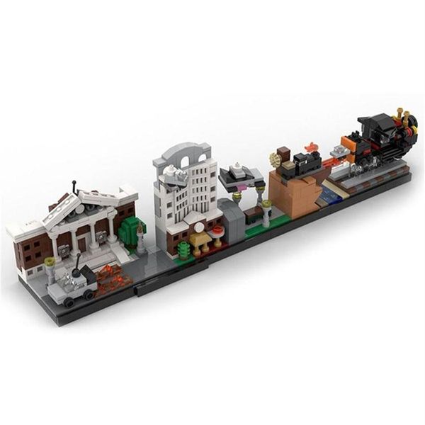 

city buildings back to the future castle house moc movie skyline architecture building blocks bricks city toys for kids x0503296d