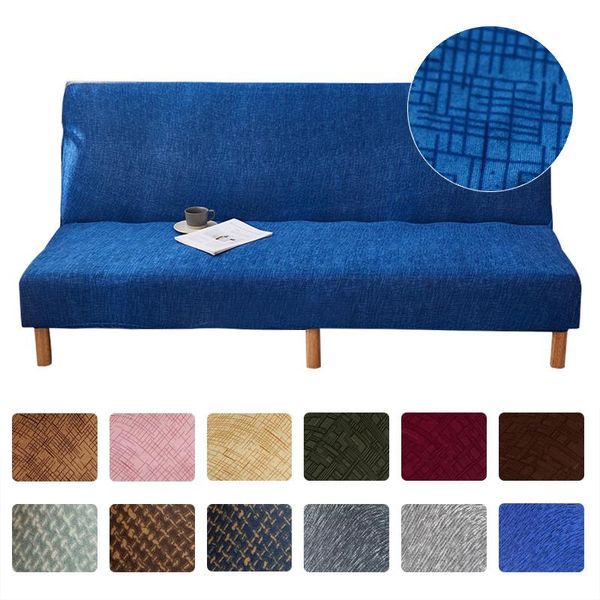 Coprisedie Copridivano elasticizzato elastico per divano letto Copridivano pieghevole per soggiorno Lenzuolo con angoli con stampa geometrica tinta unitaSedia