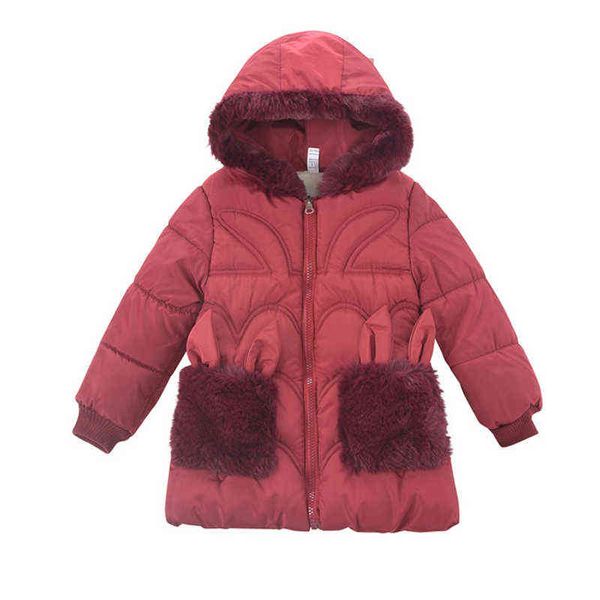 Neugeborenen Baby Kleidung Winter Daunenjacke Für 1-3Y Mädchen Mit Kapuze Kinder Winter Jacke Baumwolle Gefütterte Parka Kinder Outfit Mädchen Jacke J220718