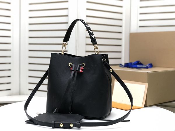 

desinger women bag braided crafty genuine leather onthego neonoe graffiti handbag drawstring tote bucket clutch shoulderbag m56889
