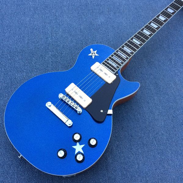 

oem 6 string electric guitar, metallic blue 2 pickups,rosewood fingerboard, delivery180105