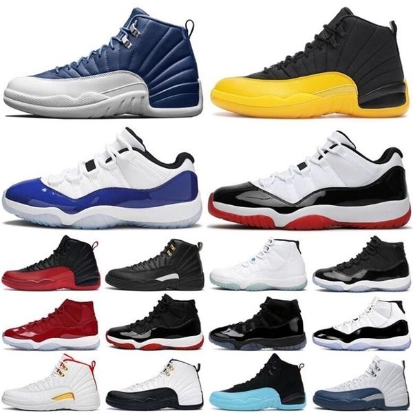 

mens basketball shoes 12s indigo 12 university gold dark grey flu game taxi jumpman 11s concord bred 11 space jam men women sneakers