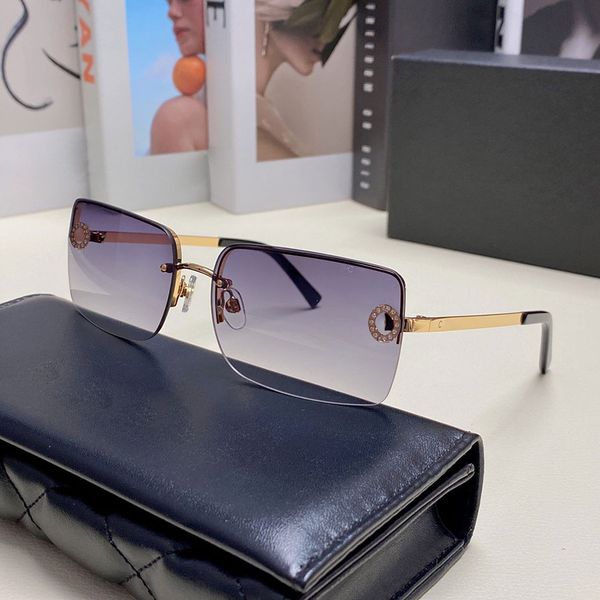 

designer sunglasses summer semi-rimless glasses mid-century modern style glasses mens women 5 color high quality, White;black