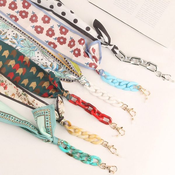 

ethnic printed scarf sunglasses chains windproof holder lanyard color acrylic nylon striped neck strap glasses chain accessories