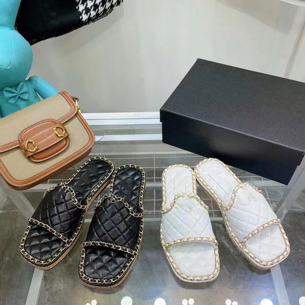 

new2022 women sandals slippers slide embroidery designers slides sandal floral brocade flip flops striped beach leather rubber flower slippe, Black