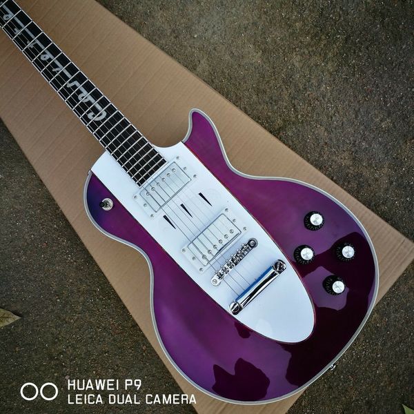 

diy brand new staff inlay 6 string electric guitar