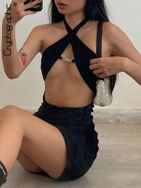 

backless halter cut-out women mini dresses bodycon club fashion sleeveless black dress holiday clothes, Black;gray