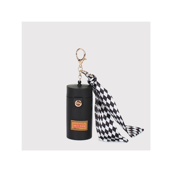 

luxury designer bags pu key ring bag new cylinder lipstick handbag lipstick storage handbags mini change purse ribbons wallets