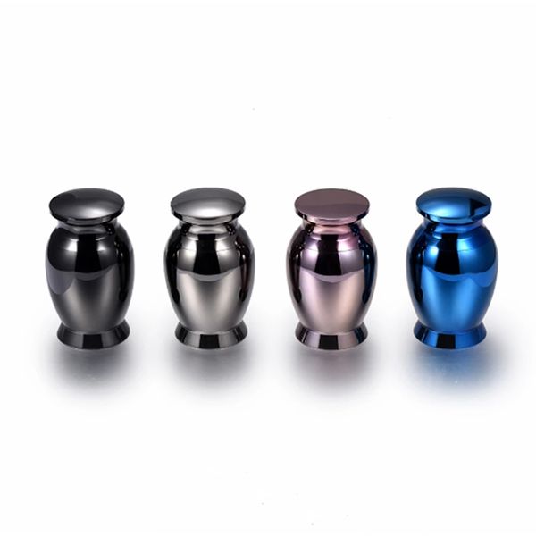 

stainless steel mini pet cremation pendant souvenir urns can be used for dogs,cats,birds and mice ashes keepsake containers human urns, Silver