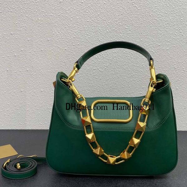 

shoulder bag designer retro solid color hardware letters chain rivet decoration handbag fashion versatile large capacity multi-functional wo