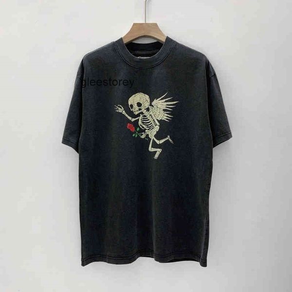 

designer trendy gallerydepts t shirts high round print street fashion brand casual loose sleeve mene6si, White;black