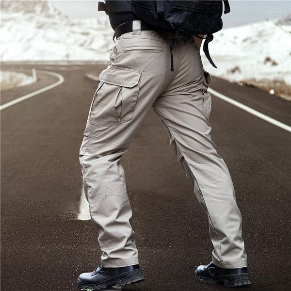 Pantaloni da uomo Impermeabili Tattici Militari Uomini Outdoor Viaggi Escursionismo Pantaloni da Allenamento Uomo Streetwear Molte Tasche Pantaloni CargoMen's Naom22