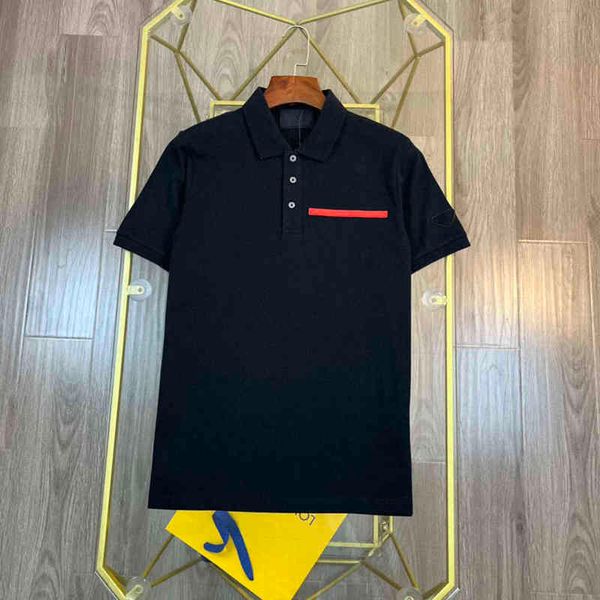 

summer men's and women's loose embroidered polo shirt anti pilling breathable, White;black