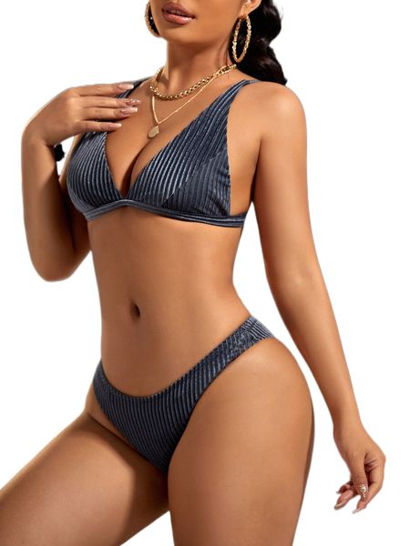 

sxy solid bikini swimsuit v4dt#, White;black