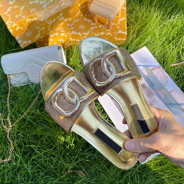 

new woman slipper summer rubber sandal beach slide fashion scuffs slippers indoor shoes metal logo sandals for women flip flops, Black