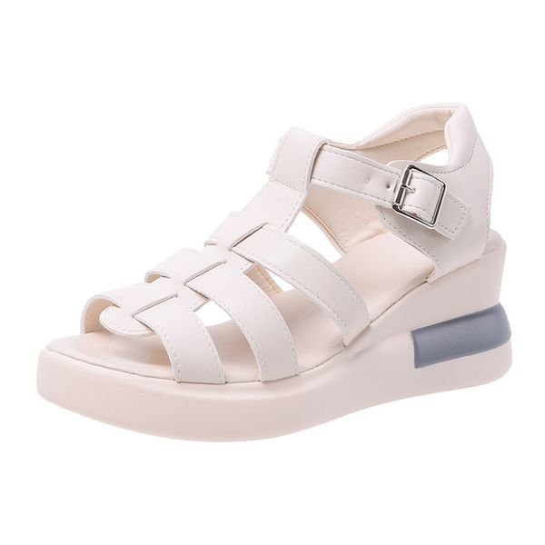 

sandals women wear 2022 summer new open toe casual flat roman shoes, Black