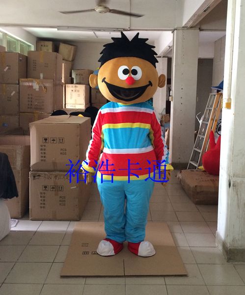 Maskot Bebek Kostüm Ernie Erkek Maskot Kostüm Susam Sokak Elbise Suits Kıyafetler Cadılar Bayramı Partisi Kostüm