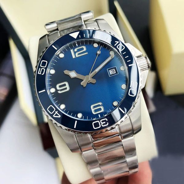 

mens watch automatic mechanical movement watches 41mm business wristband montre de luxe, Slivery;brown