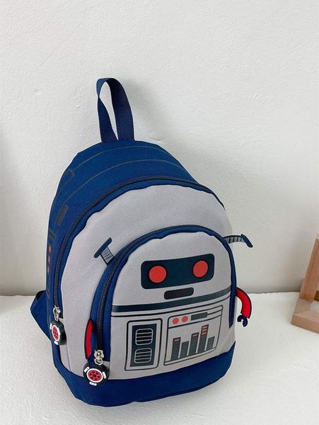 

boys cartoon robot design backpack she