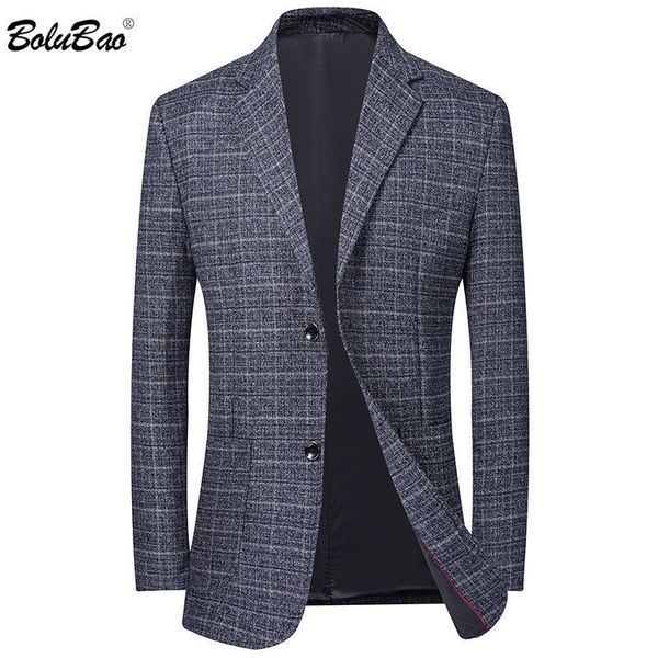 

bolubao men blazer brand british style comfortable fabrics mens slim fit wild suit fashion prom lattice blazer male 201104, White;black