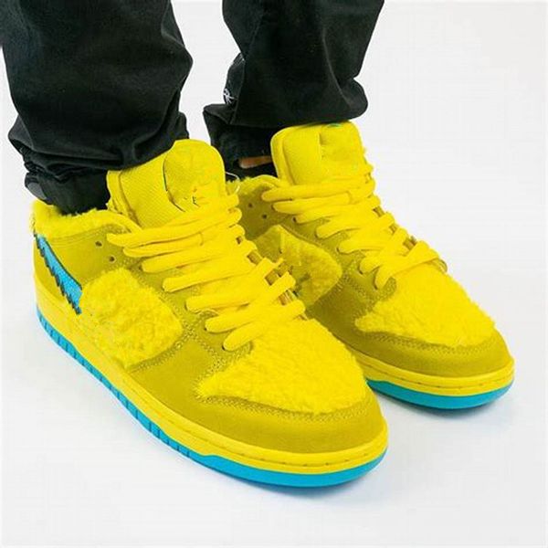 

brand shoes grateful dead x sb low pro qs basketball baby bear yellow color suede overlays skateboard men/women outdoor sneakers sports