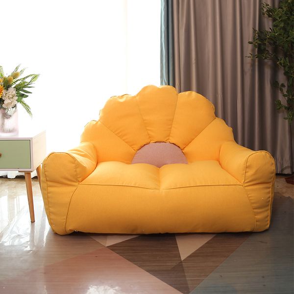 

Bean Bag Sofa Cover Cotton Small Sofa Cover Back Lazy ChairLinen Fabric Double Tatami For Living Room Bedroom Decoration